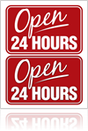 Open 24 Hours Sign